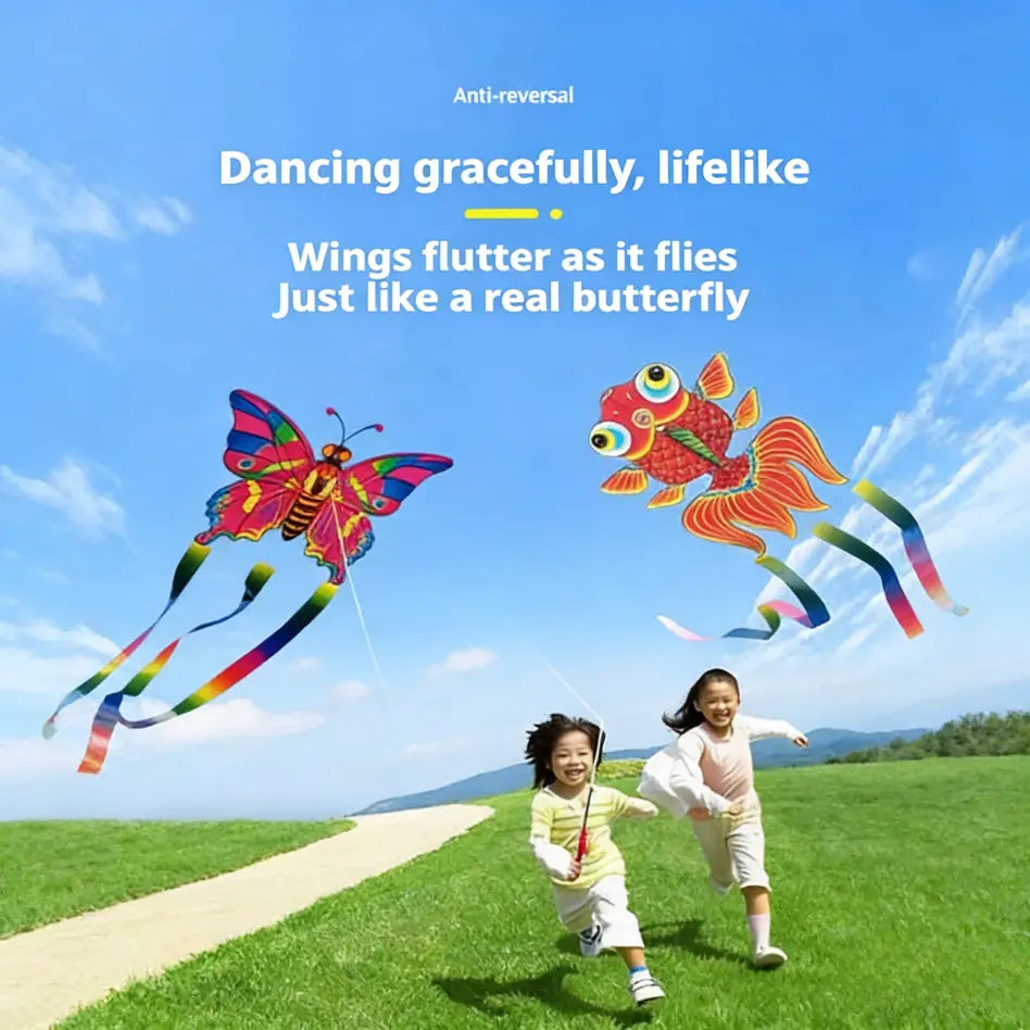 Cartoon Children Kite Mini Plastic Toys Kite And 70cm Hand Brake Fishing Rod Outdoor Fun Sports Toys Kites For Kids Gifts