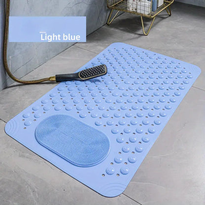 Non-Slip Shower Mat with Strong Suction Cups & Drain Holes | Foot Massage Bath Mat