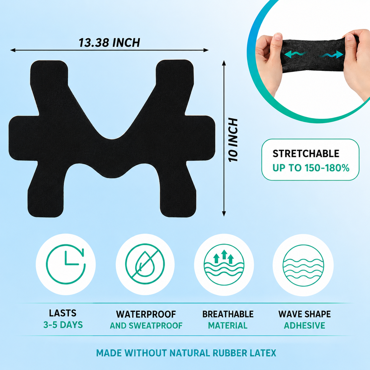 🔥 Pre-cut Ankle Kinesiology Tape (Unisex/Waterproof) — Breathable, elastic athletic tape designed for sports; helps relieve pain, reduce swelling, support ligaments, and maintain freedom of movement.