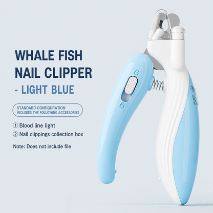 LED Pet Nail Clipper - Ergonomic Non-Slip Handle, Durable Sharp Stainless Steel Blades, Safe Guard, Quick Illumination LED Light, Secure Lock, 0.24"-0.24 Inches Nail Fit, Pet Grooming Tool for Dog & Cat Home Use