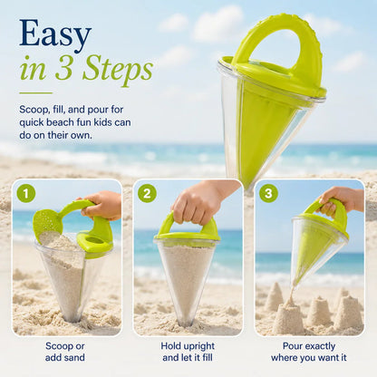🔥🏖️ Kids Beach Sand Funnel Toy for Drawing and Pouring
