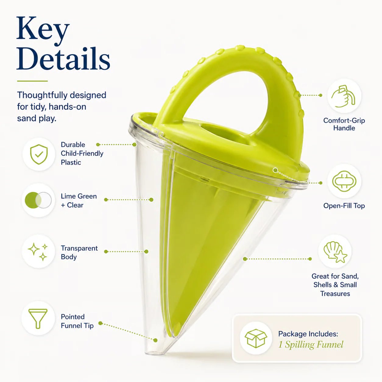 🔥🏖️ Kids Beach Sand Funnel Toy for Drawing and Pouring