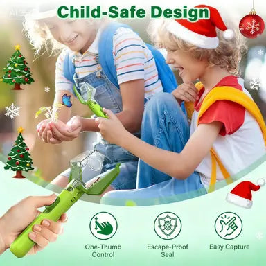 Bug Catcher for Kids, Insect Trap Kit with 6X Magnifier, STEM Educational Exploration Toys Gifts for Adult and Boys Girls, Catch Ladybugs, Butterflies, Dragonflies, Spider, Green