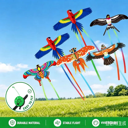 Cartoon Children Kite Mini Plastic Toys Kite And 70cm Hand Brake Fishing Rod Outdoor Fun Sports Toys Kites For Kids Gifts