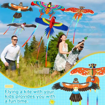 Cartoon Children Kite Mini Plastic Toys Kite And 70cm Hand Brake Fishing Rod Outdoor Fun Sports Toys Kites For Kids Gifts