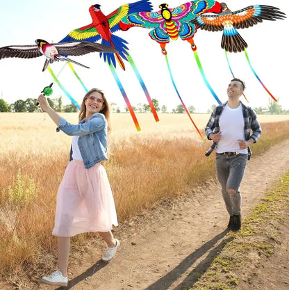 Cartoon Children Kite Mini Plastic Toys Kite And 70cm Hand Brake Fishing Rod Outdoor Fun Sports Toys Kites For Kids Gifts