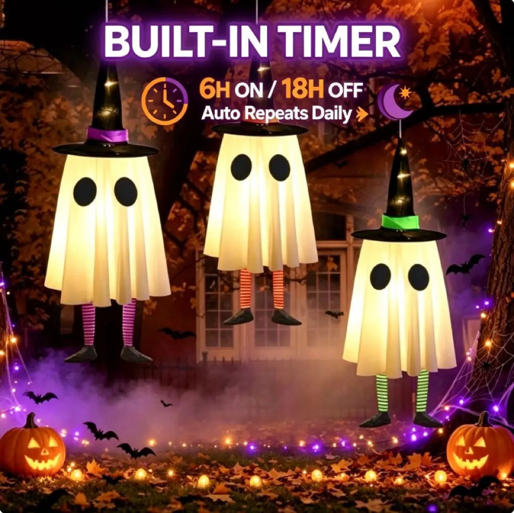 👻 3-Piece Halloween Hanging Ghost Decorations | Cute & Spooky Indoor & Outdoor Decor