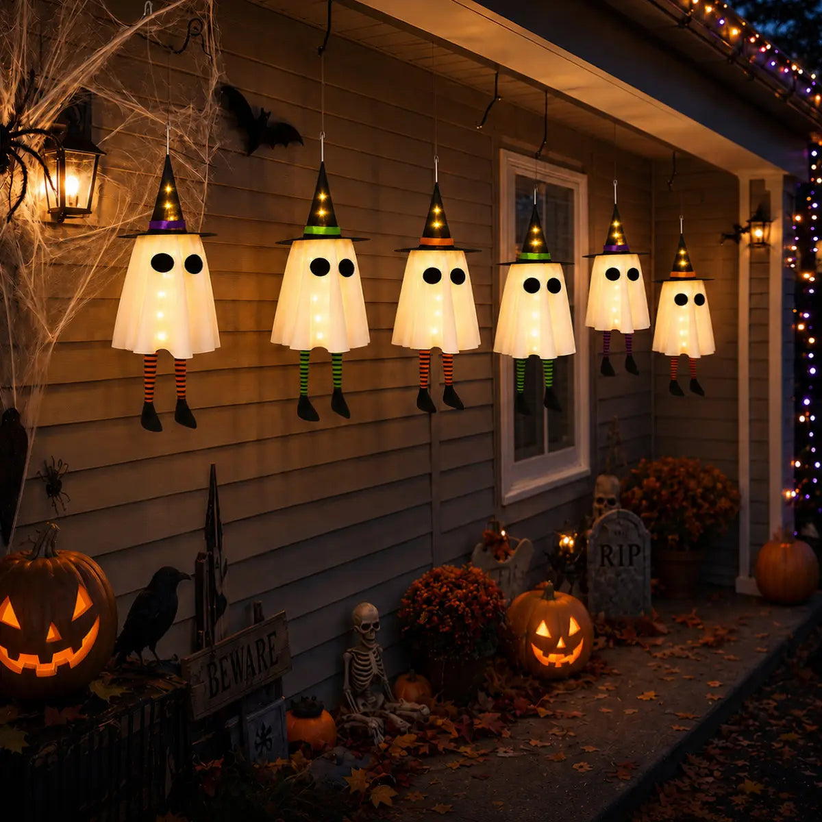 👻 3-Piece Halloween Hanging Ghost Decorations | Cute & Spooky Indoor & Outdoor Decor