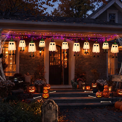 👻 3-Piece Halloween Hanging Ghost Decorations | Cute & Spooky Indoor & Outdoor Decor