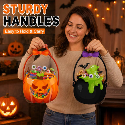 🎃 Halloween Plastic Gift Bags/Candy Bags | Suitable for Halloween parties, classrooms, and birthdays; ideal for distributing and storing treats for students, teachers, and neighbors.