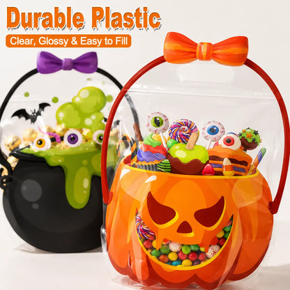 🎃 Halloween Plastic Gift Bags/Candy Bags | Suitable for Halloween parties, classrooms, and birthdays; ideal for distributing and storing treats for students, teachers, and neighbors.