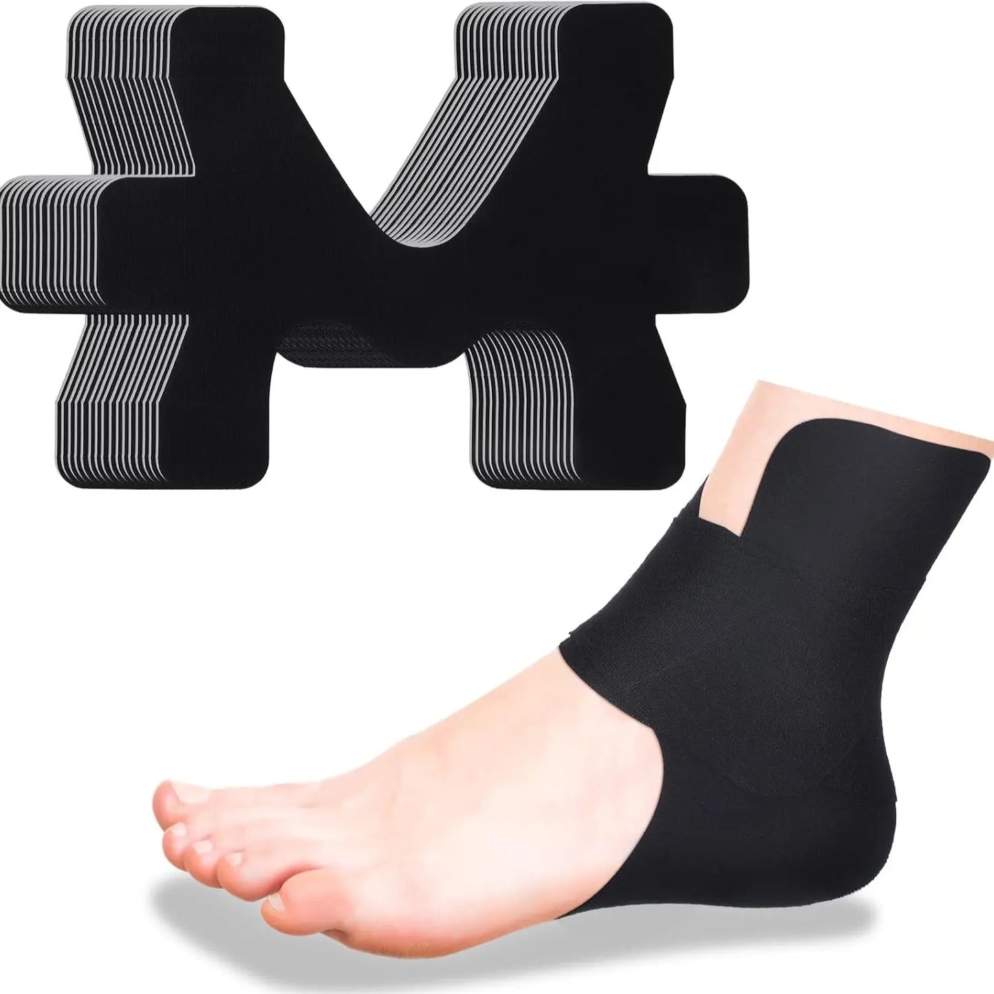 🔥 Pre-cut Ankle Kinesiology Tape (Unisex/Waterproof) — Breathable, elastic athletic tape designed for sports; helps relieve pain, reduce swelling, support ligaments, and maintain freedom of movement.