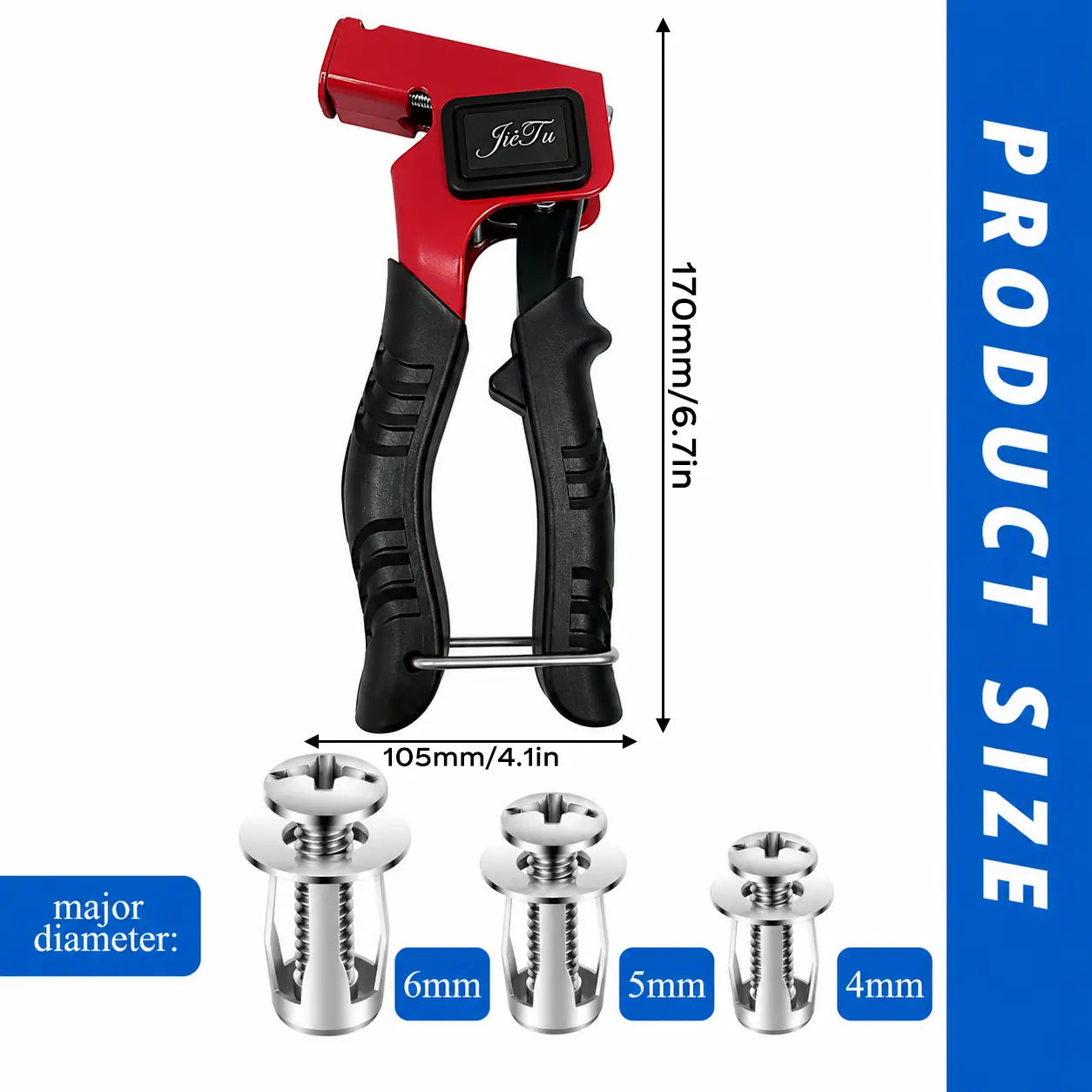 Heavy-Duty Carbon Steel Button Rivet Locking Nuts Set - Durable, Rustproof, Bolt-Compatible Industrial & Furniture Hardware for Panel Fixing, Sheet Metal Repair (M4, M5, M6 Sizes)