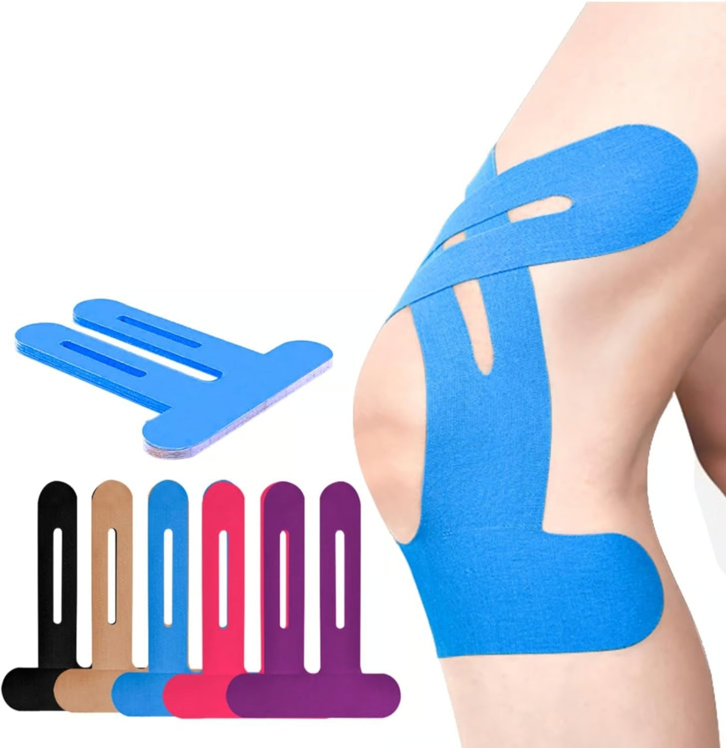 🔥Pre-Cut Knee Kinesiology Tape | Comfortable Support for Sports & Daily Movement
