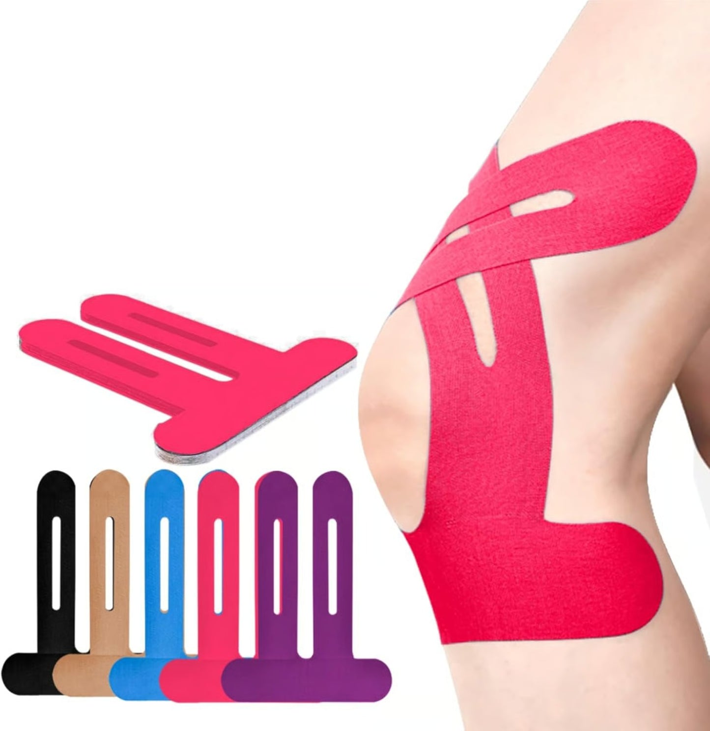 🔥Pre-Cut Knee Kinesiology Tape | Comfortable Support for Sports & Daily Movement
